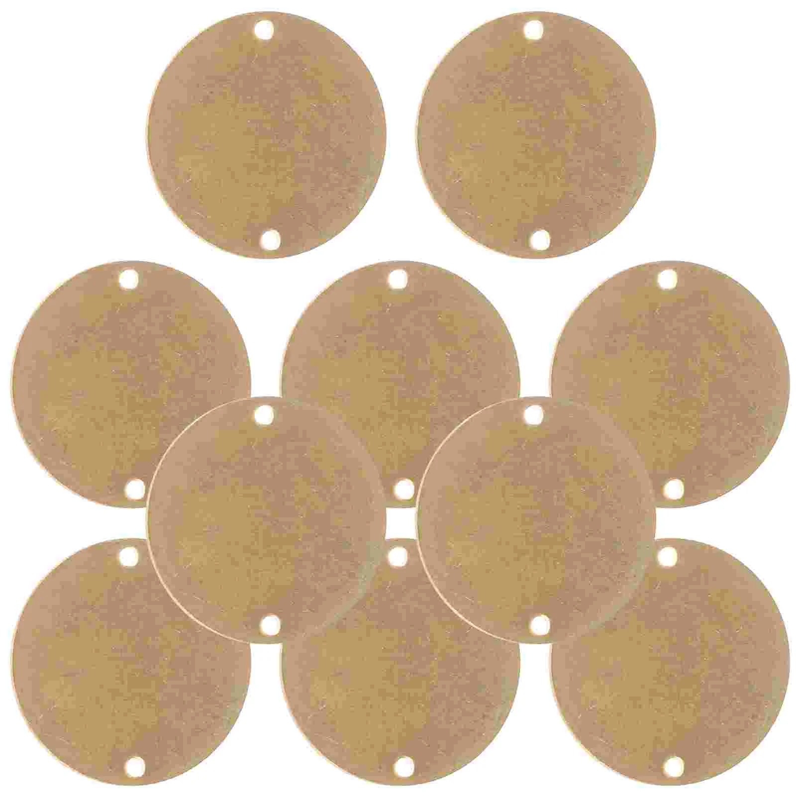 

10 Pcs Engraving Blanks Charm for Stamping Pendant Tag Round Copper Disc Tags Circle Bags