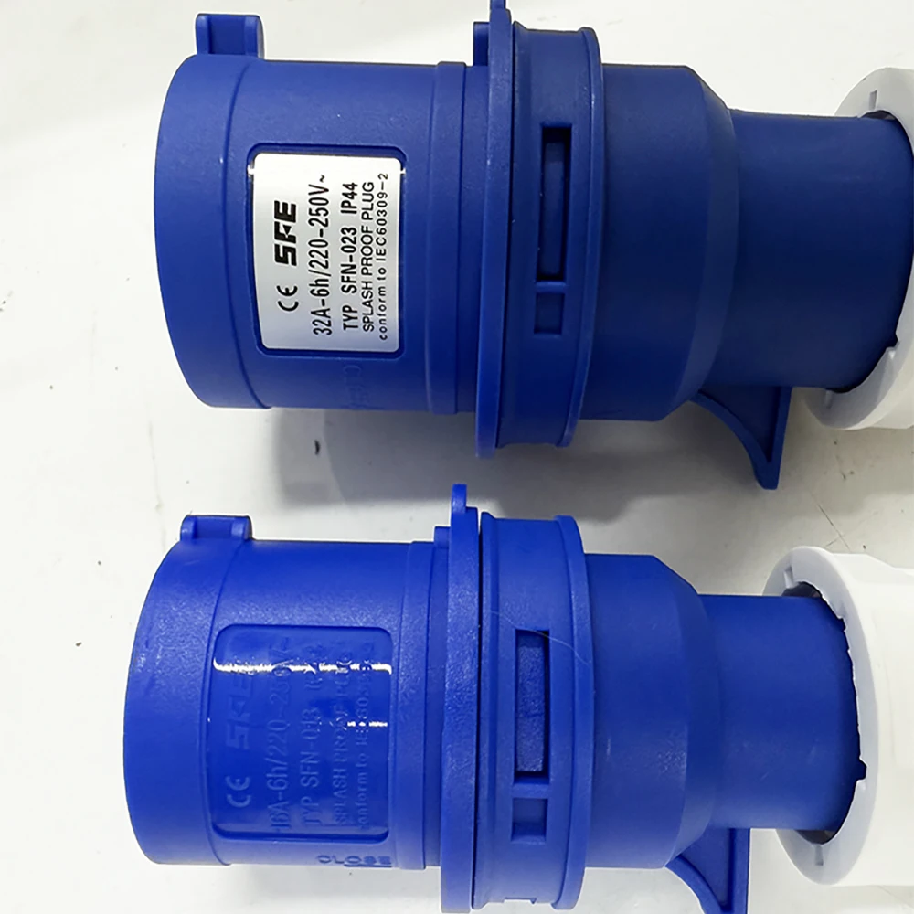 32A/16A 3-poliger blauer CEE-Adapter für Tesla Model S,3,X,Y Gen 2 EV-Ladegerät, Verlängerungskabel-Anschluss, 240-V-Steckdose – Detail 3