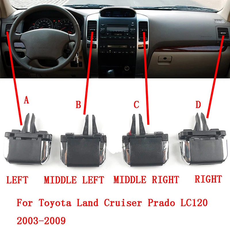 

Air Conditioner Outlet A/C Air Conditioning Vents Tab Clip For Toyota Land Cruiser Prado LC120 2003-2009