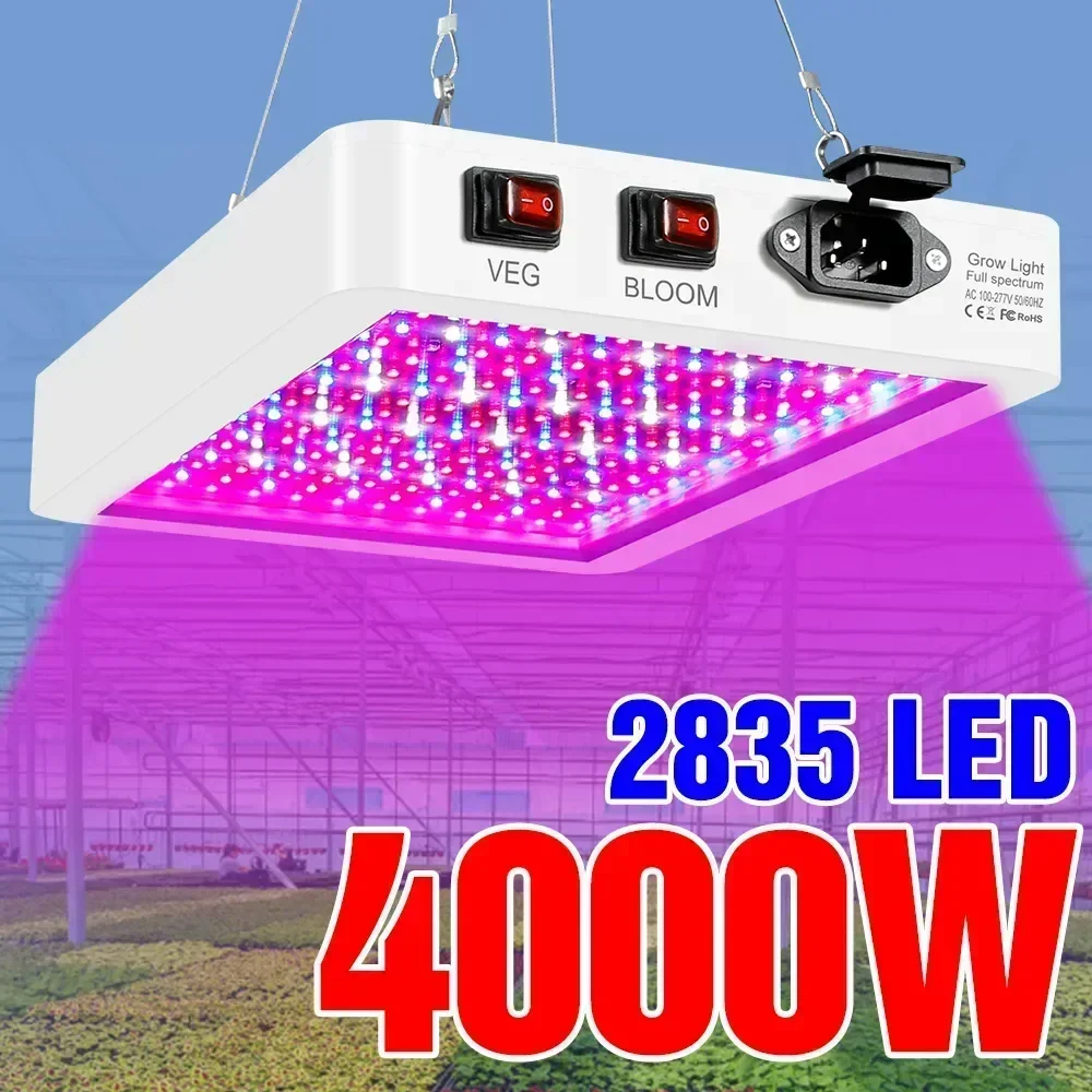 Najnowszy 4000/5000W pełnozakresowe oświetlenie LED do uprawy IP65 żarówki do roślin lampa hydroponiczna lampy szklarniowe wzrost kwiatów pudełko oświetleniowe