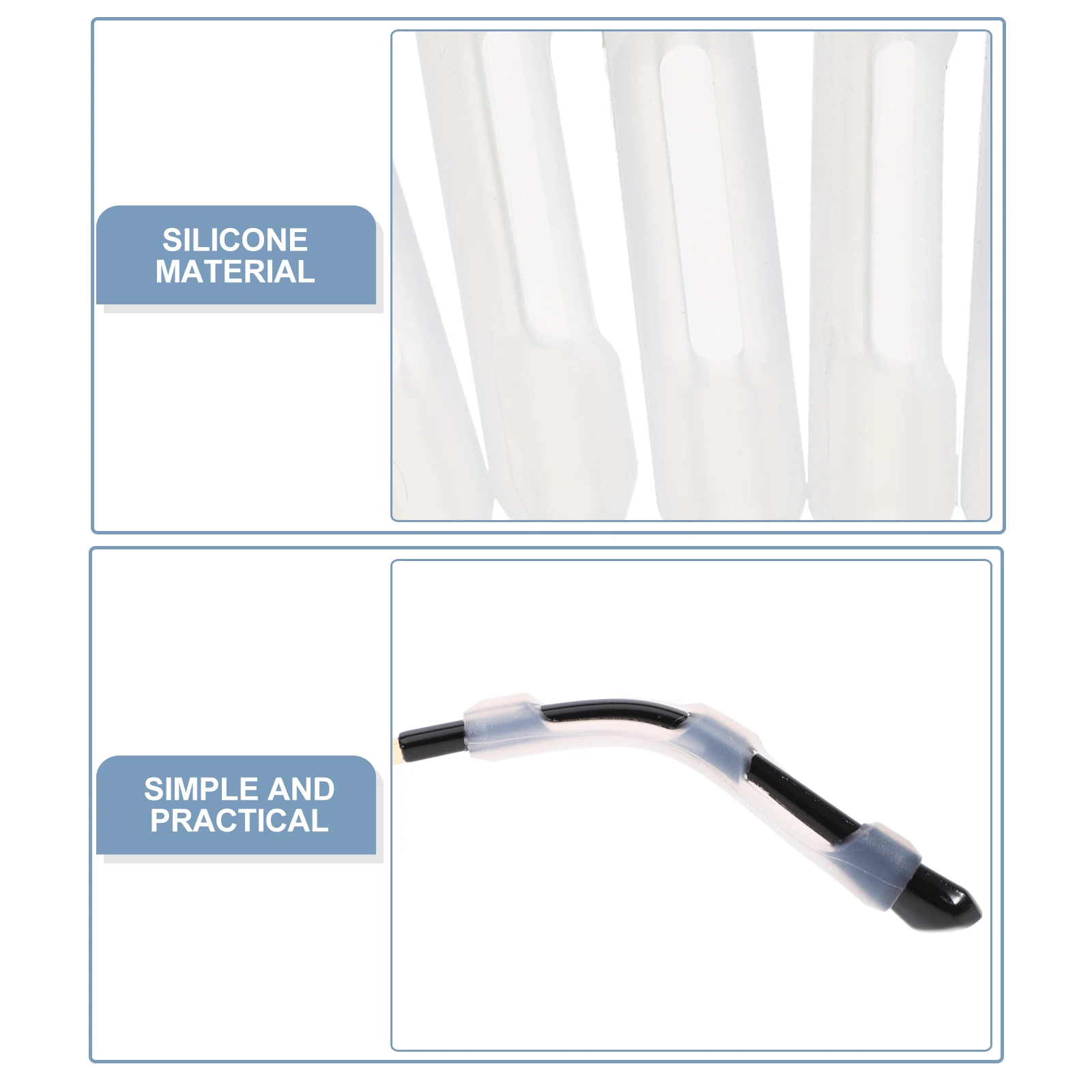 Силиконовые стеклянные амбушюры, нескользящие ручки для очков, силиконовые чехлы для подушек, фиксаторы для очков, йога, бег на открытом воздухе