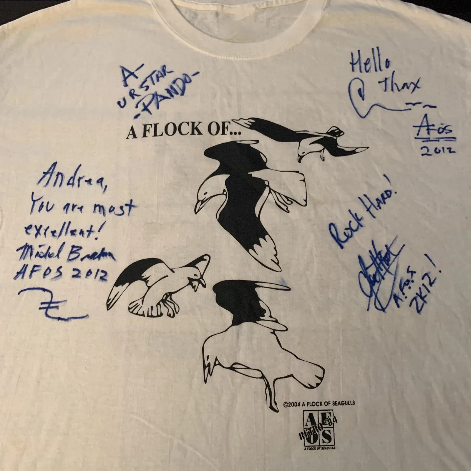 A Flock Of Seagulls 2004 T-Shirt Signature EN367