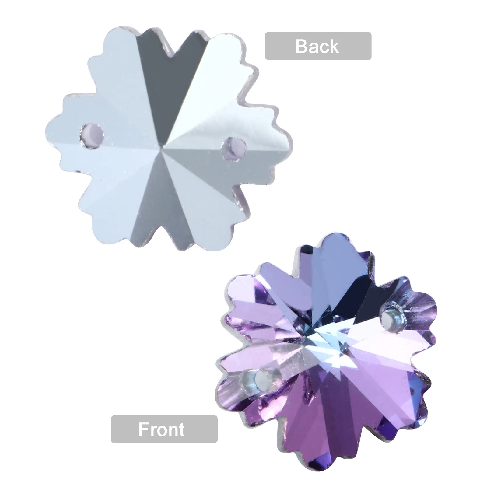 

56pcs Water Drill Snowflake Accessories Purple Rhinestone For Diy Jewelry Making Bracelet Craft Charm Decor Supplies