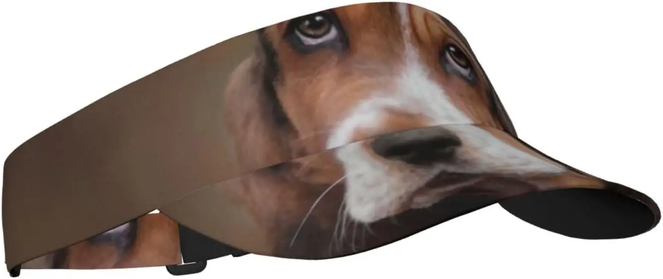 Sport Sun Visor Hat Basset Hound Women Men Sun Hat Cap for Golf Tennis