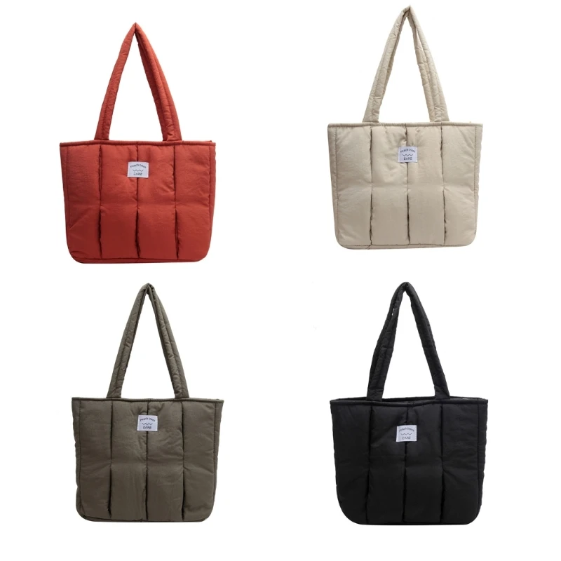 Soft and Durable Quilted Tote Bag with Spacious Interior Shoulder Bags for Students and Professionals