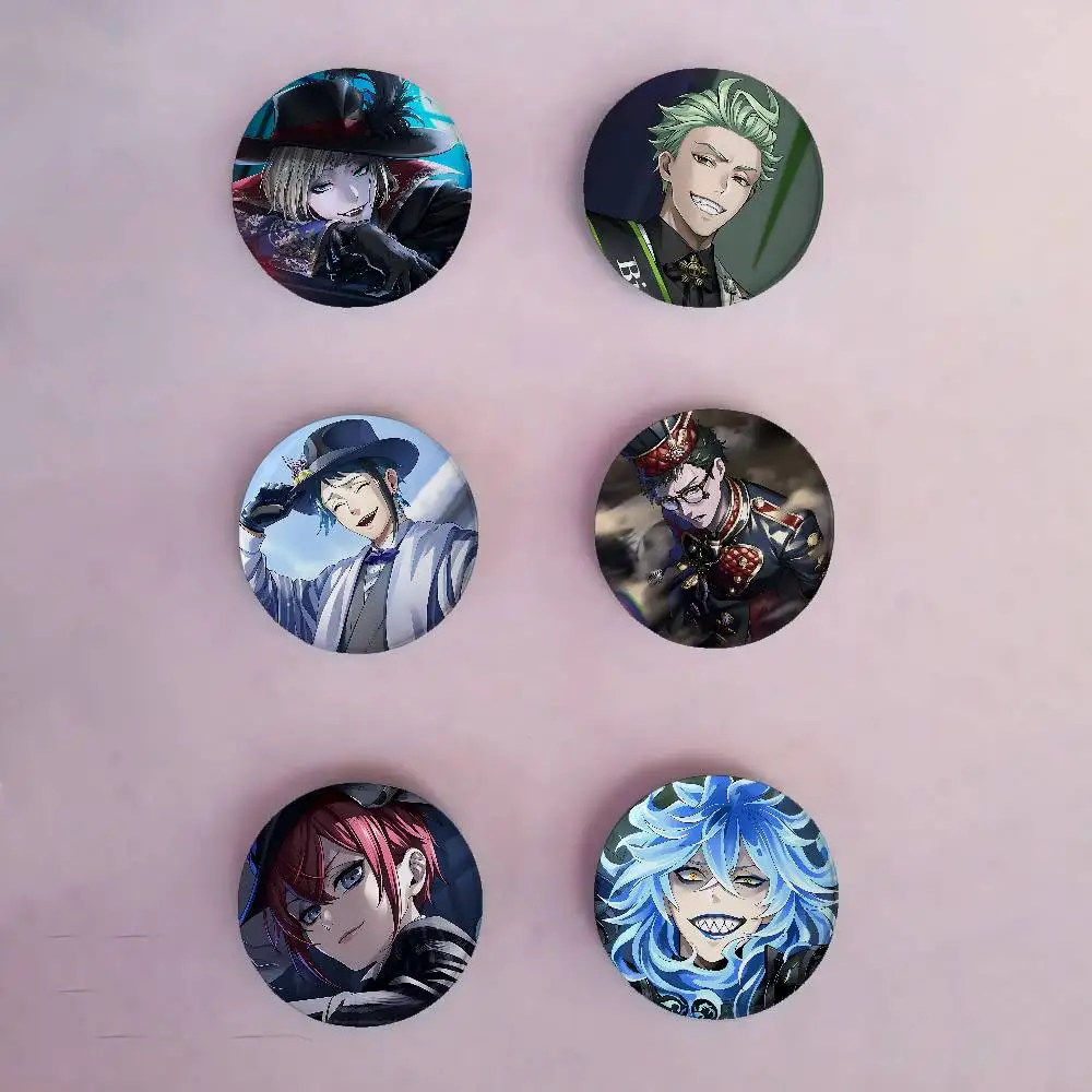 T-Twisted W-Wonderland Game Badges Tinplate Soft Button Pin Brooch Metal Badge Custom Jewelry Accessories Hat Bag Lapel