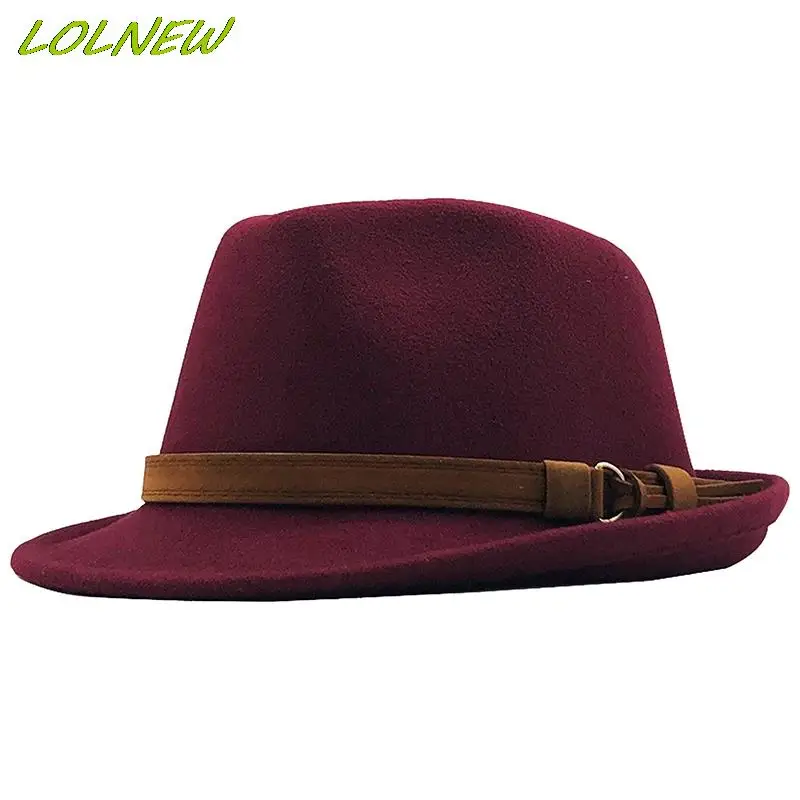 Outdoor Casual Felt Hat Women Men Elegant Fedoras Hat Elegant Lady Gangster Trilby Felt Homburg Church Adjustable Wool Jazz Hat