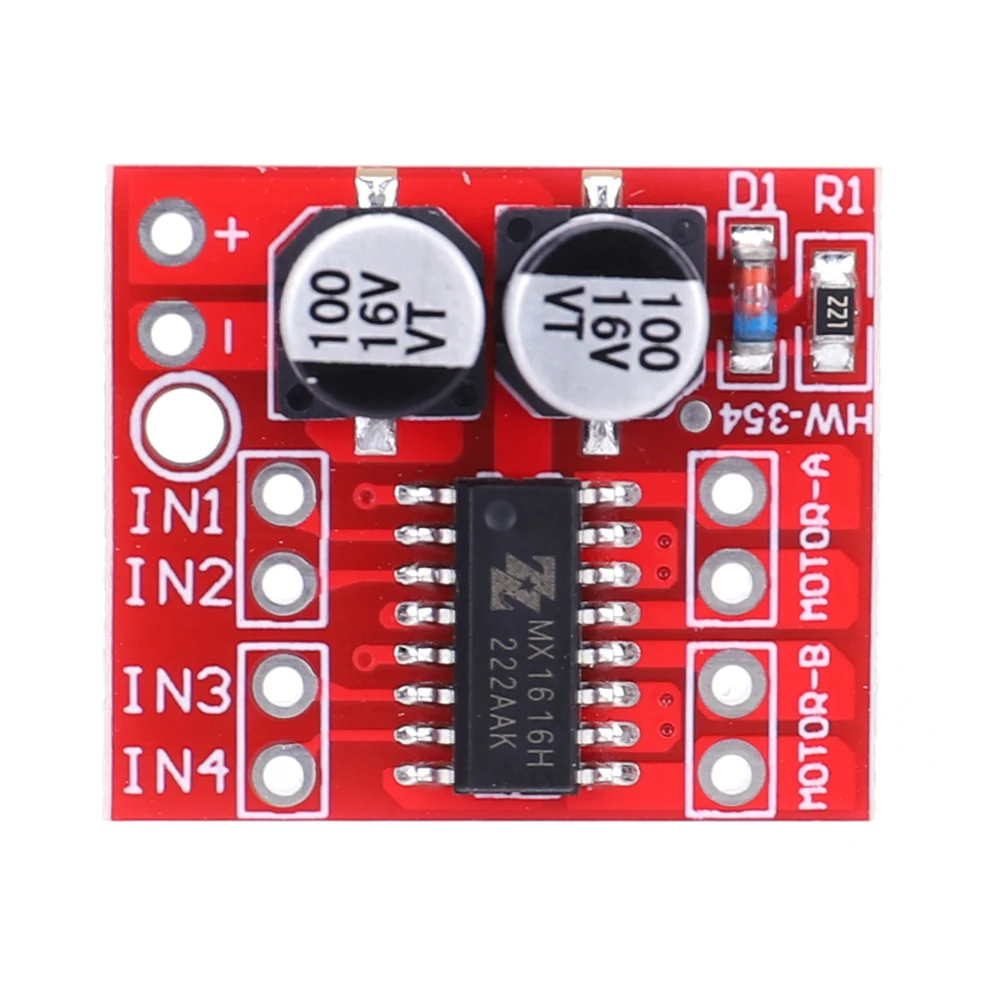 Placa de Motor paso a paso L298N CC, puente doble H, Mini módulo de Motor CC Dual, 2.5A, dos canales de inversión, velocidad PWM, componentes electrónicos