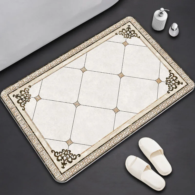 

Diatom Ooze Bathroom Absorbent Mat Bathroom Entrance Foot Mat European Quick-Drying Non-Slip Domestic Toilet Door Mat
