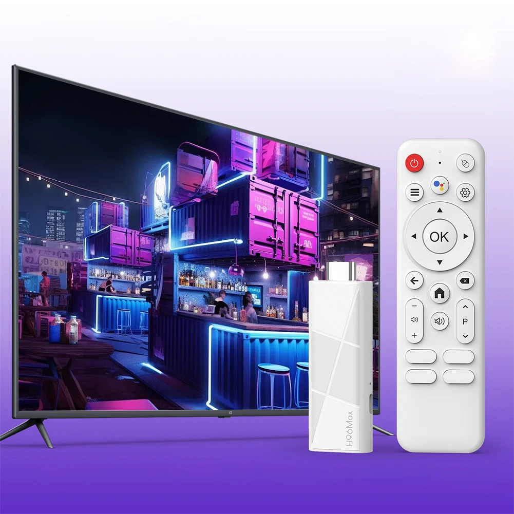 H96 MAX RK3518 미니 TV 스틱 쿼드 코어 미디어 플레이어 Wifi6 BT5.4 스마트 홈 플레이어 음성 제어