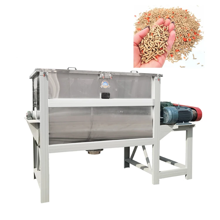 Animal Feed Mixer 1ton 2ton 5ton 10ton Pig Fish Feed Protein Feed Horizontal Mixer