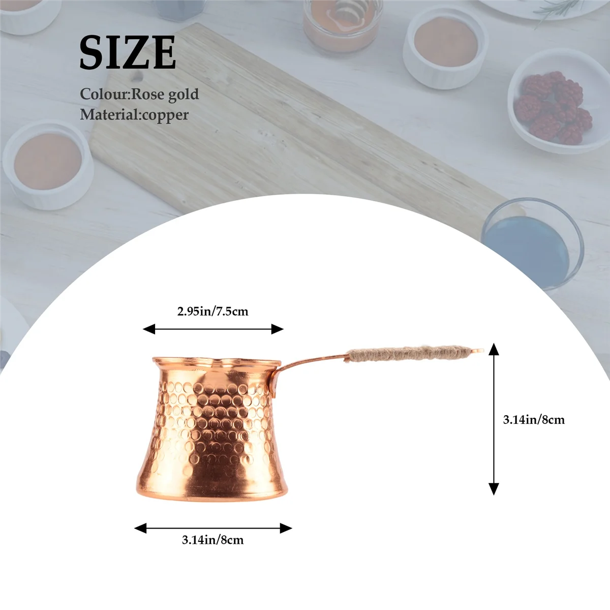 Turkish Coffee Pot Coffee Maker Moka Pot 3 Person 200 ML Copper Handmade High Quality Decorative Gift Accessory HY