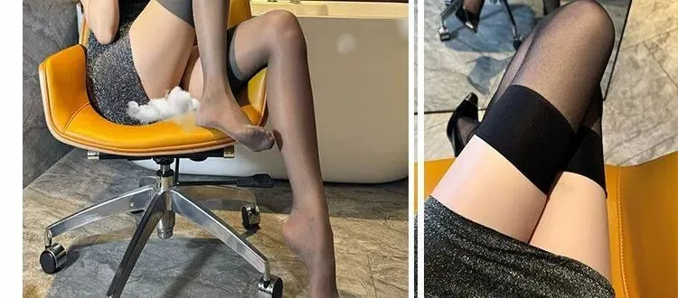 Medias largas de encaje rojo de cintura alta, calcetines de seda negros hasta el muslo, leggings estampados con cinturón de l...