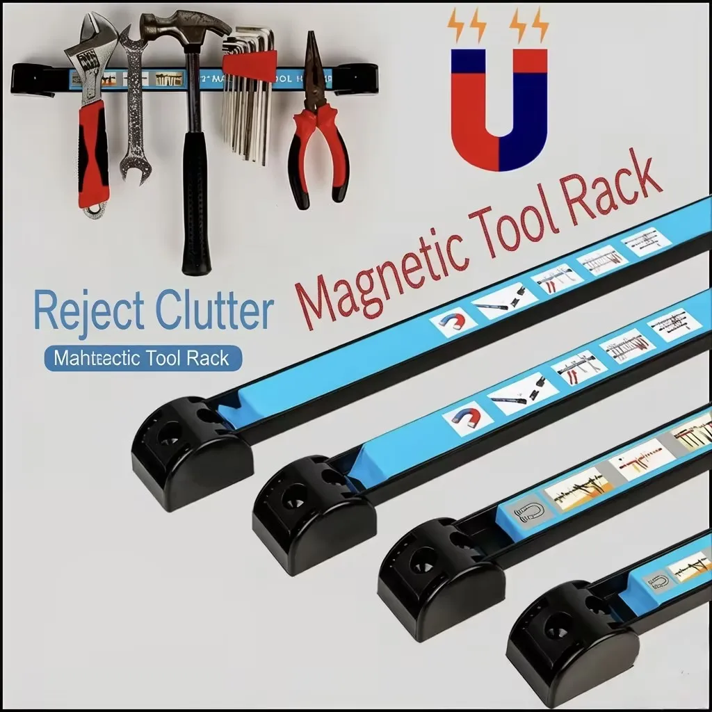 Multi functional magnetic storage strip 8/12/18inch Magnetic Tool Holder Powerful Magnet Mechanical Workshop Tools Storage Rack