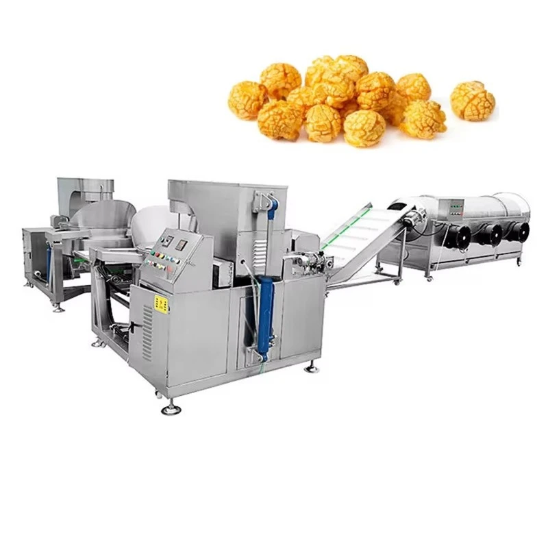 Automatic Industrial Gourmet Caramel Popcorn Line Commercial Flavored Production Equipment Custom
