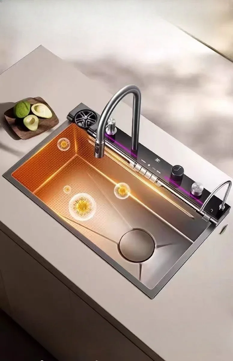 

Премиальная кухонная мойка с сотовой структурой, с цифровым дисплеем, из нержавеющей стали, для овощей