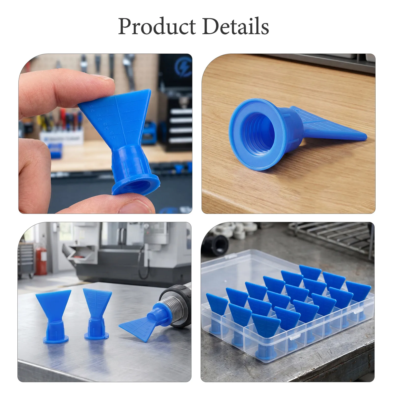 20Pcs Plastic Caulking Nozzle Flat Mouth Non-Clog Sealant Applicator Tips for Automotive Body Seam Repair Door Frame Window