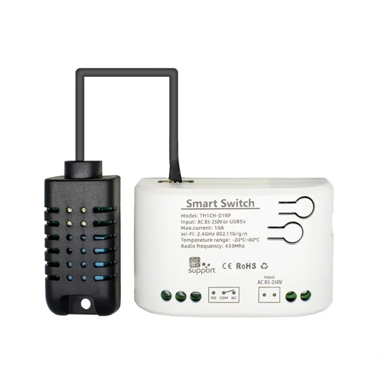 ABRB-Wifi Inteligente Temperatura Umidade Sensor Monitor Interruptor Casa Inteligente Ewelink APP Controle