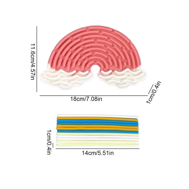 Scheda attività per bambini Scheda sensoriale Scheda attività Giocattoli interattivi Scheda puzzle Giocattoli sensoriali arcobaleno in silicone o bambini di età superiore a 3 anni