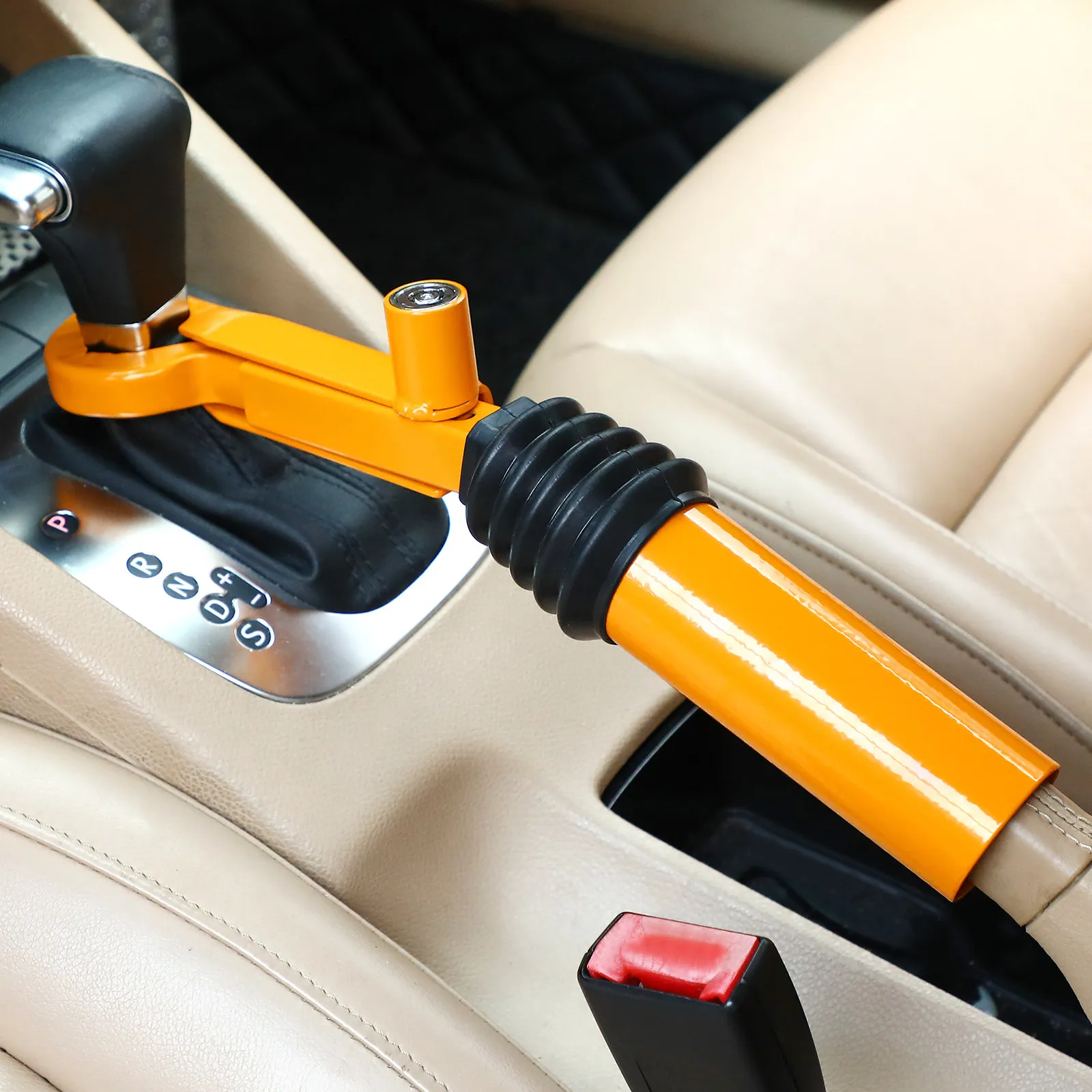 

1 шт. Замок ручного тормоза для автомобиля, цилиндрический, с низкой гибкостью, блокировка ручного тормоза, противоугонная защита для автомобиля