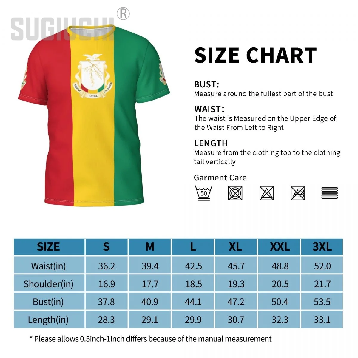 Custom Name Number Guinea Flag Emblem 3D T-shirts For Men Women Tees jersey team Clothes Soccer Football Fans Gift T shirt