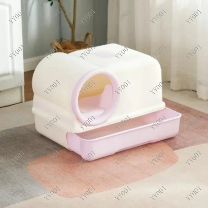 Extra Large Closed Cat Litter Box Foldable Drawer Type Odor Control Anti-Splashing Cat Toilet