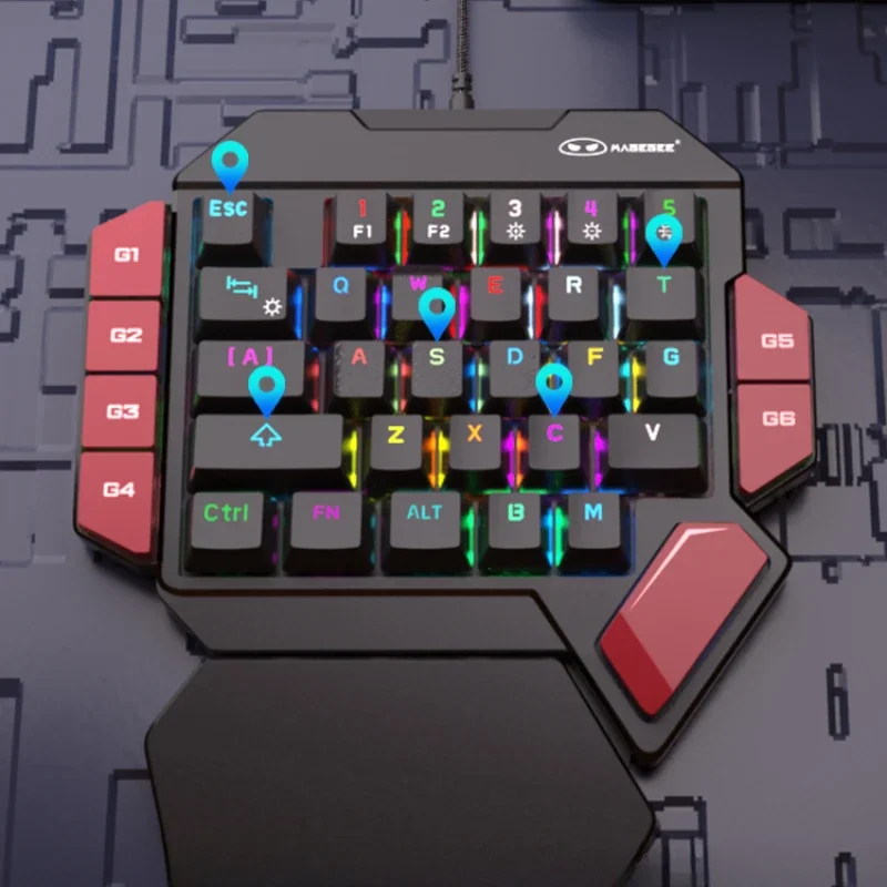 Imagem -05 - Conjunto de Teclado e Mouse Mecânico com Fio Profissional Mifuny Fps para Jogos com Retroiluminação Rgb para Kit de Teclado Pubg Csgo