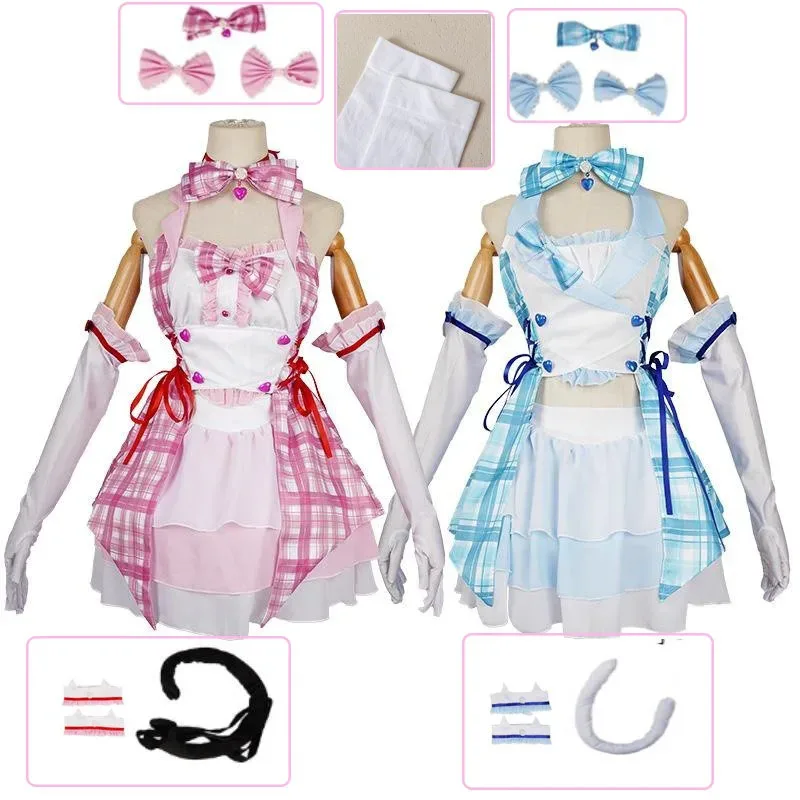 

2025 New Anime Chocolate Performance Lolita Dress Cute Neko Girls Vanilla Cosplay Costume Comic Con Outfit