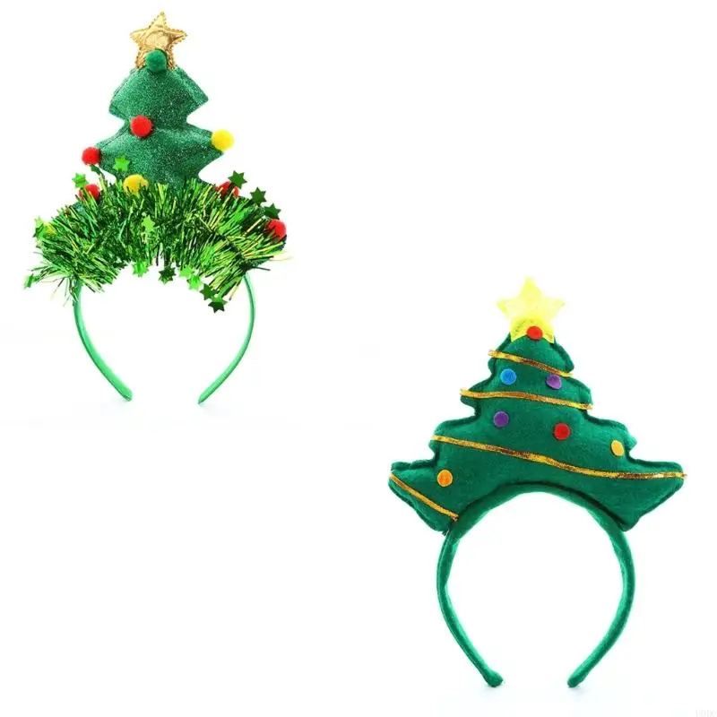 Festival Fabric Hairband Christmas Tree Decoration Fashion Hair Accessories For Kids Adults Holiday Event And Costumes Y166