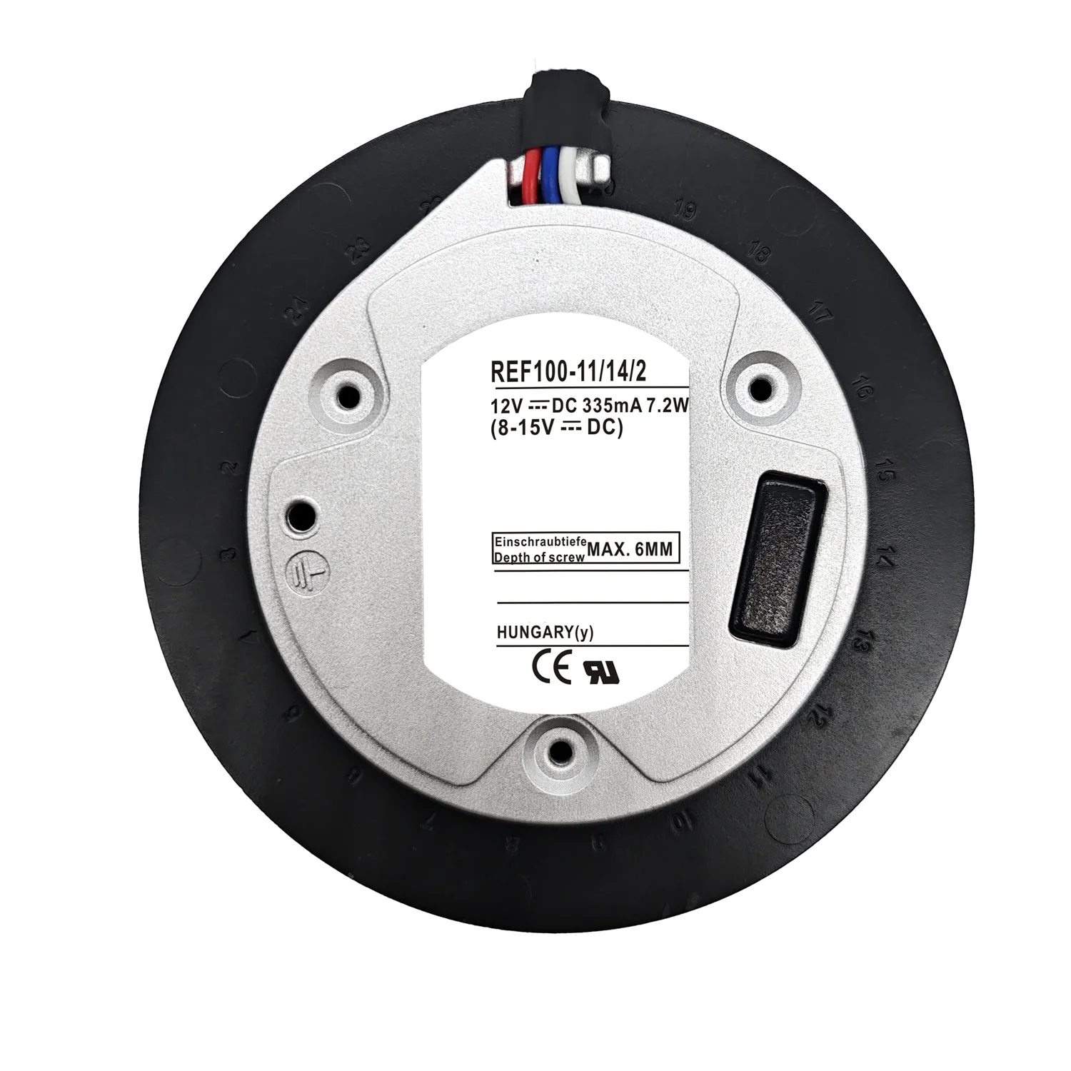 REF100-11/14/2 φ100mm×25mm 24V 313mA 7.5W 5400RPM For Robot C4 Control Cabinet and Purifier Cooling Fan