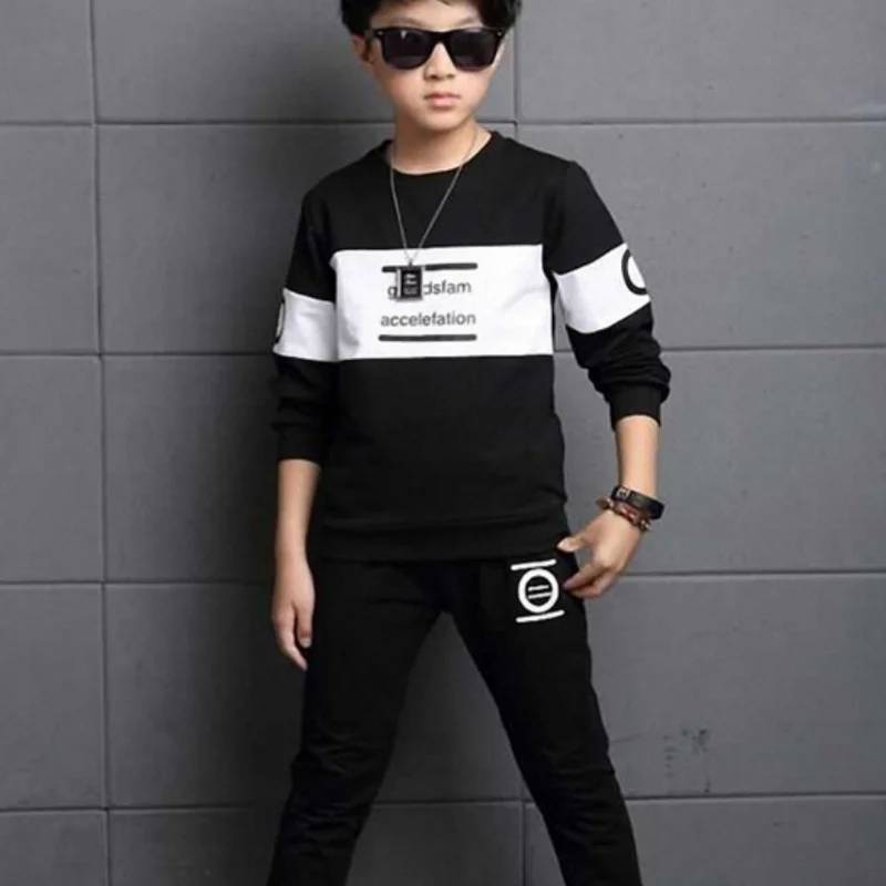 Boys Sweatshirts +Pants Kids Suits 2PCS/Set Cotton 2024 Spring Autumn Cotton Tracksuit Sport Christmas Gift Children Clothing