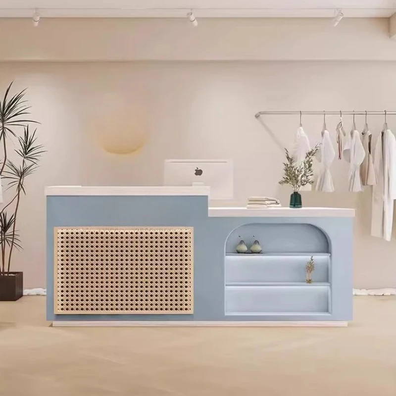 مكاتب الاستقبال الحديثة للتجميل تعرض مطعم التصميم الجمالي مكاتب الاستقبال أرفف الصالون Escritorio الأثاث العصري