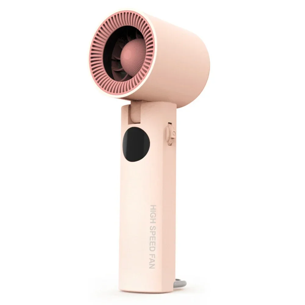 Compact Design Turbo Hand Fan with Real Time Performance Monitoring Perfect for Hiking Camping or Daily Use Outdoors