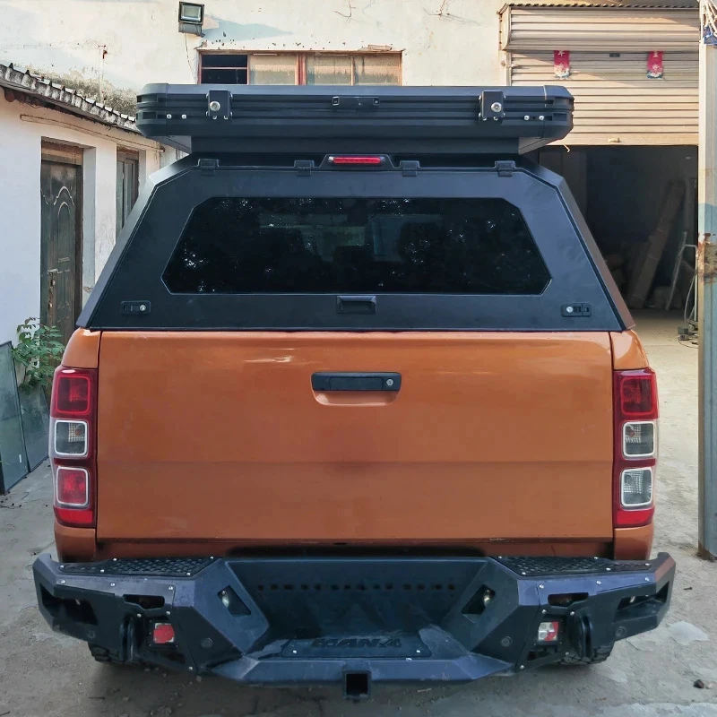 High Quality Fits  Ranger Pickup Truck Bed High Cover Aluminum Alloy Hydraulic Tent Waterproof Tail Camping Canopy view 6