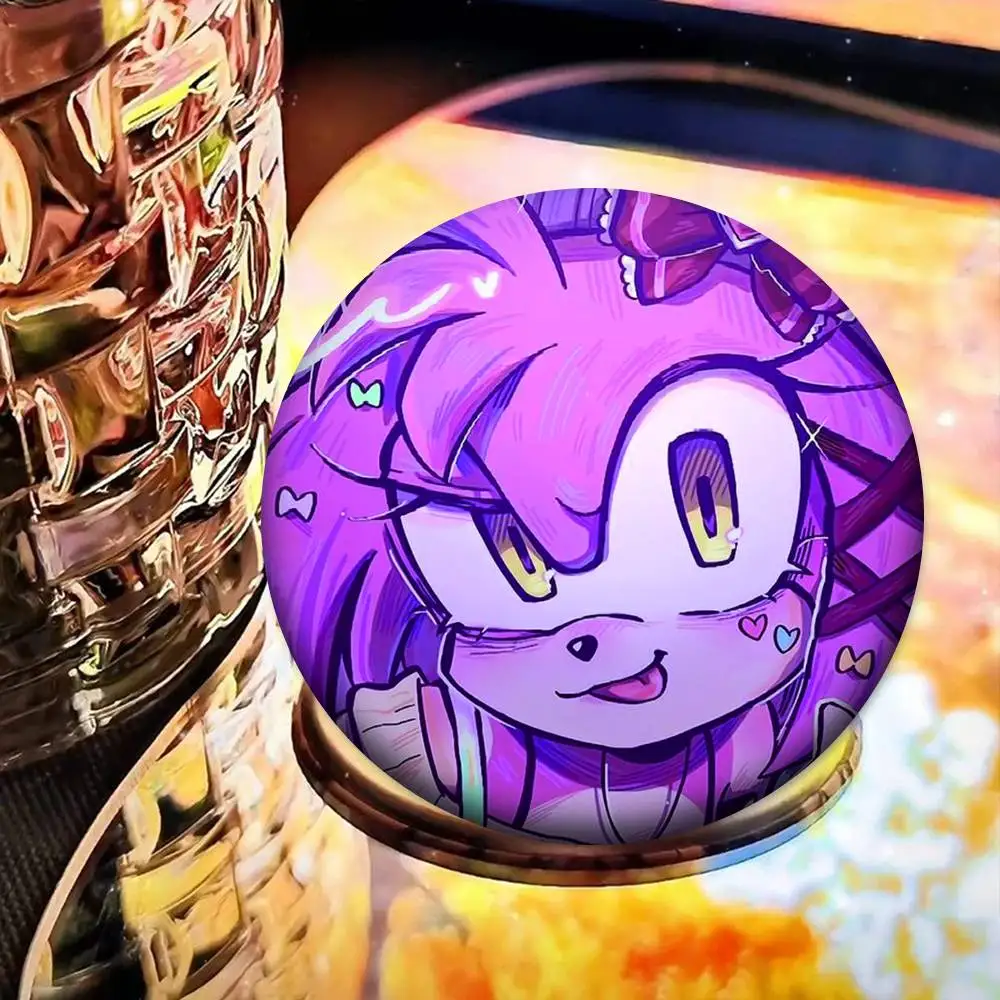 لعبة ايمي كارتون روز دبابيس شارات شارة ليزر مستديرة بروش الملابس حقيبة الظهر الملحقات #5