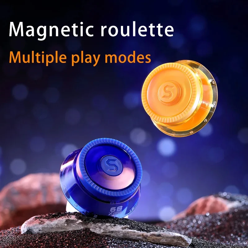 Round PC Material Machinery Slider Push Fidget Spinner Stress Relief Toy Decompression EDC Gadgets For Adults Gifts