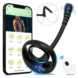 Master bastion Spielzeug App Bluetooth Prostata Vibrator Hoden massage Anal Butt Plug Hahn Penis Ring männlich Spann für Männer Sextoy