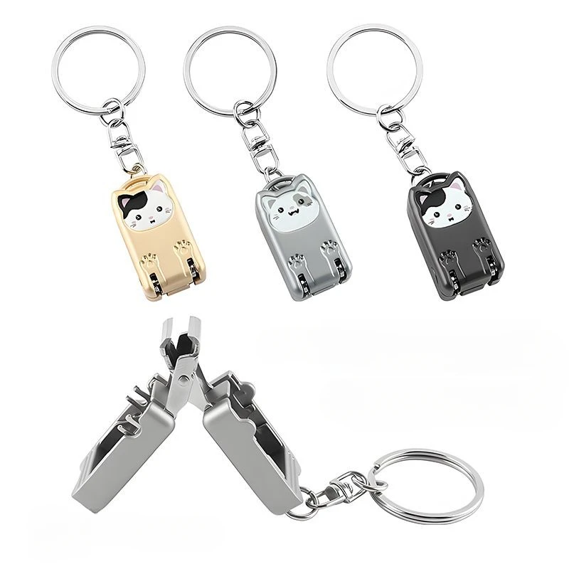 Mini Stainless Steel Nail Clipper Sharp Durable Non Slip Handle Fingernail Toenail Care Folding Nail Knife Manicure Tools
