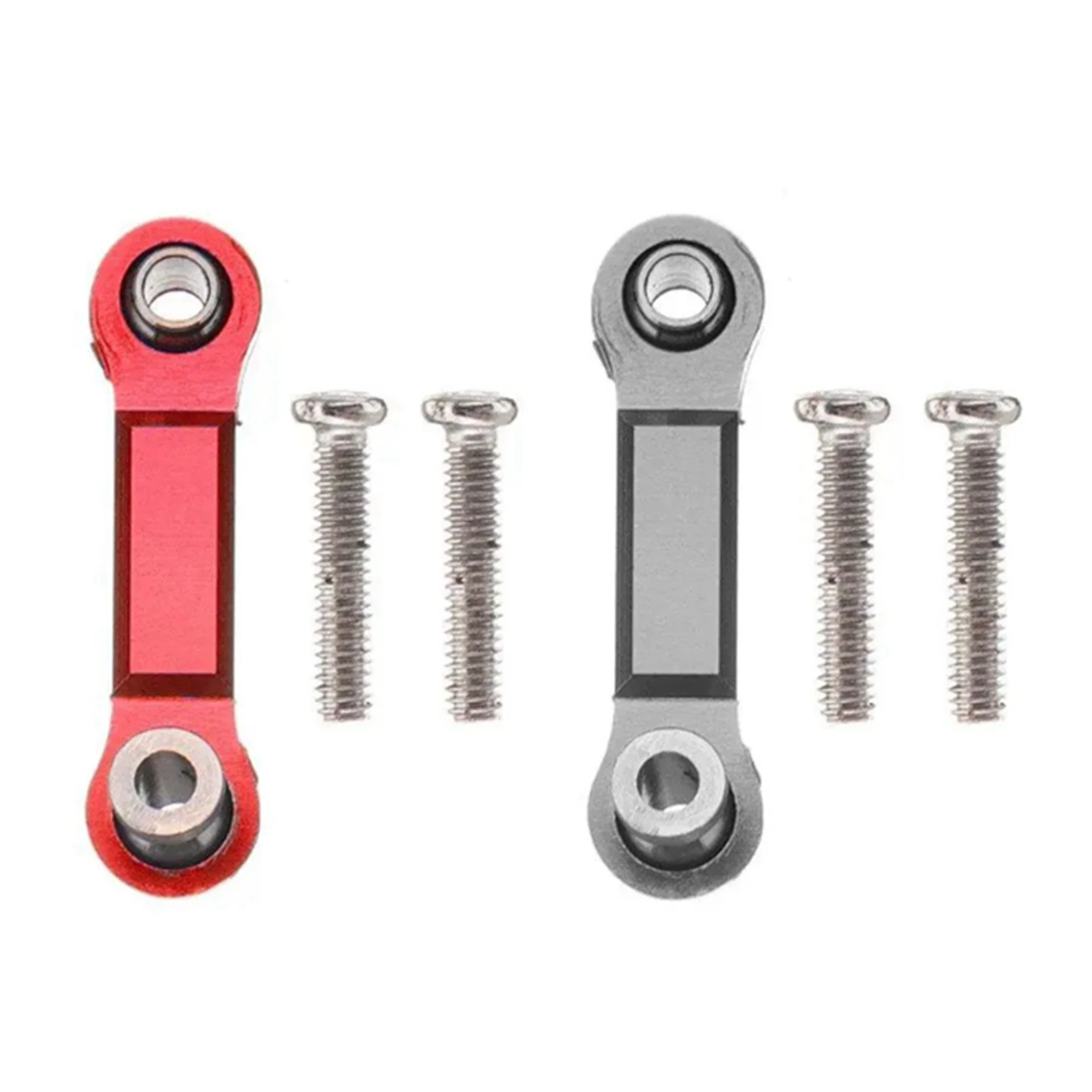 A04F-2Set 25T Servo bras klaxon Servo tige de traction pour Wltoys A959 A959-B A949 A969 A979 RC voiture mise à niveau pièces accessoires, rouge et gris