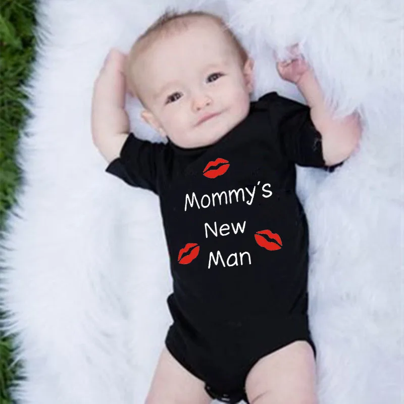 Mommy's New Man Printed Newborn Bodysuits Baby Clothes Short Sleeve Boys Summer Toddler Jumpsuits Kids Funny Outfits Costumes