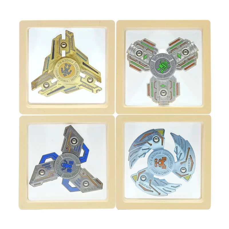 New Plastic Fidget Spinner Three-leaf Robot Mecha Transforming Hand Spinner for Adult Stress Relief Fidget Toys Wholesale