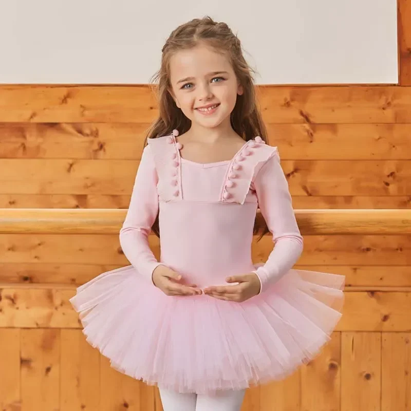 Rosa Balle Tutu Kleid Kinder profession elle Tanz Trikot Tüll Kleid tragen Trikot Ballett Tutu Kostüm Gymnastik Trikot Kleid