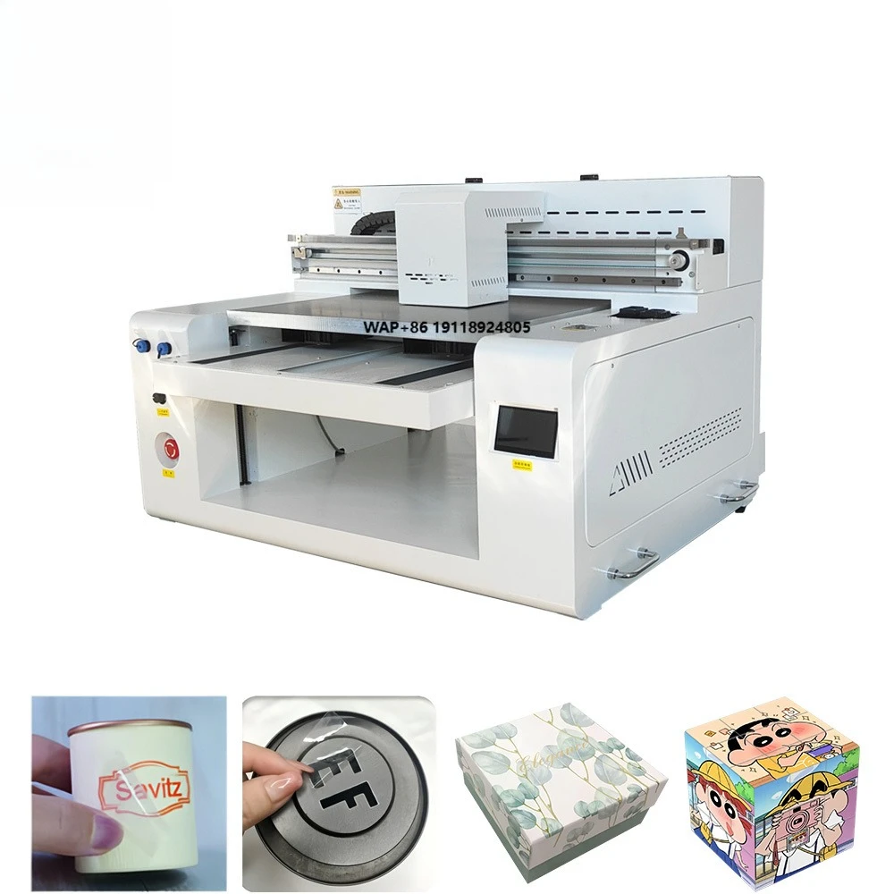 A2 Upgraded 6050 Flatbed UV Inkjet Printer XP600 Print Head 600dpi Resolution Card Printer Multifunction Crystal Leather Metal