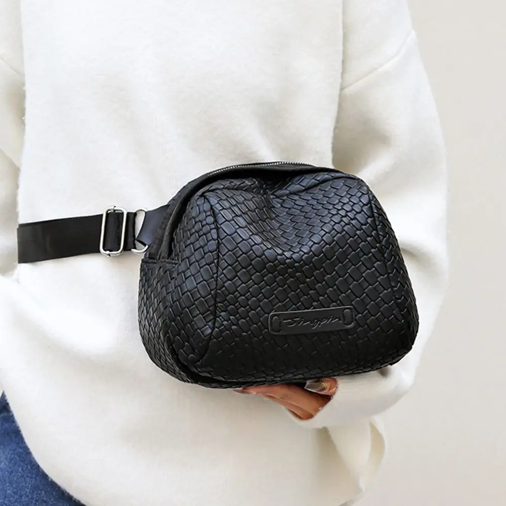 Luxury Brand Shell Bag Women Crossbody Bag Woven pattern Shoulder Bags Leather Chest Bag Fashion Phone Purses Ladies Waist Bags