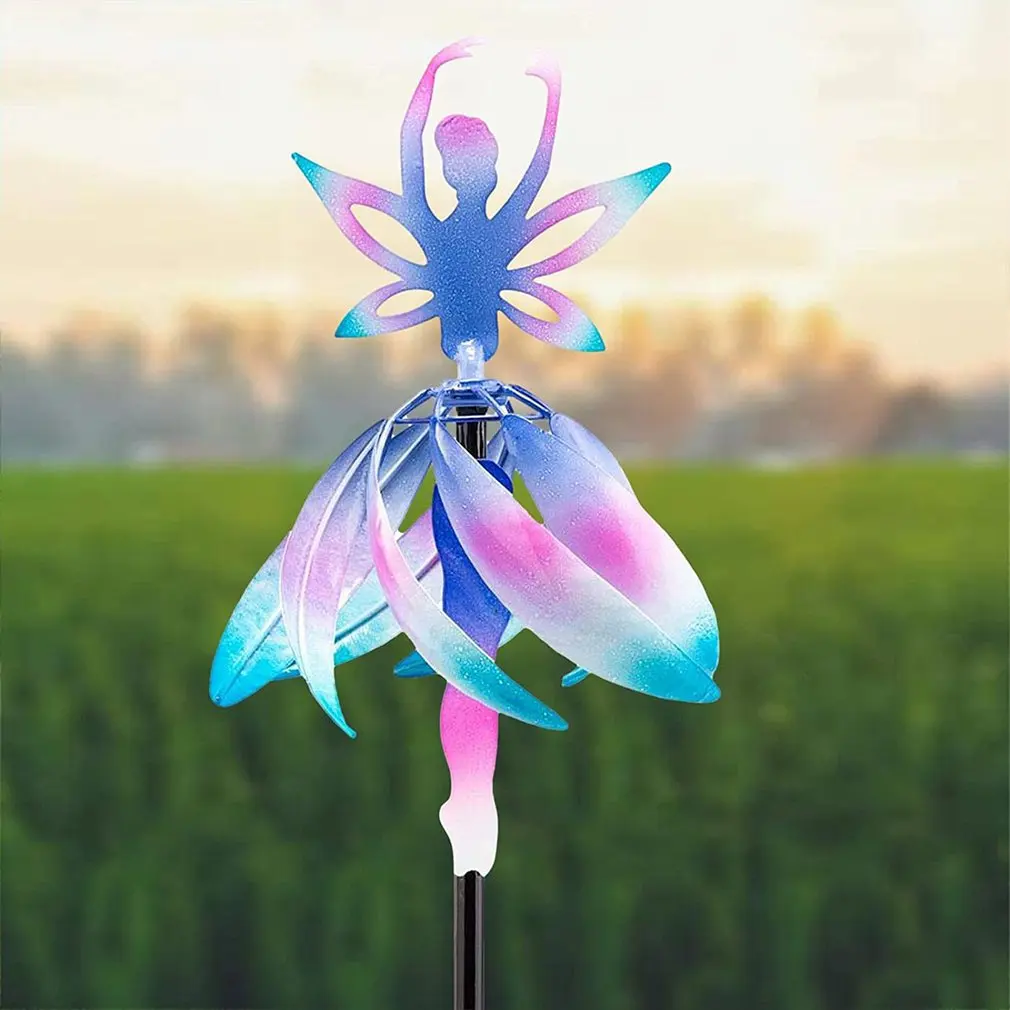 

Fairy Ballerina Wind Spinner Windmill Garden Wind Spinner Metal Garden Balcony Patio Windmill Decoration Home Yard Accessories