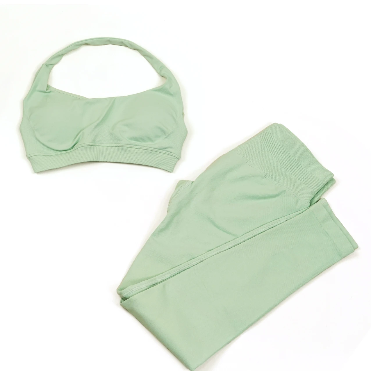Mileegirl عالية دعم النساء اليوغا السراويل مجموعات سلس 2 قطعة الرياضة الرسن الصدرية مجموعة الدافئة قطب بعقب الصالة الرياضية طماق الجوارب القمم