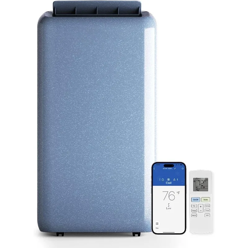 14,000BTU Wifi Portable Air Conditioner with Heat Mode for Large Rooms up to 600 Square Feet Steel Blue Portable Air Conditioner