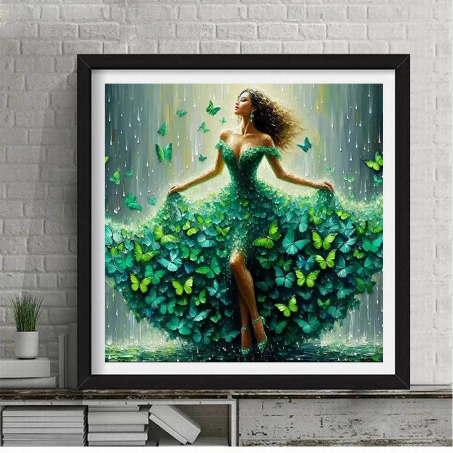 Diamond Painting New Collection 2024 Fantasy Butterfly Beauty Girl Diy Full Mosaic Embroidery Elegant Goddess Dance Picture