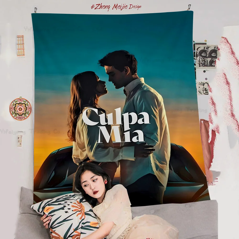 

My Fault Culpa Mia 2023 Movie Printed Large Wall Tapestry Hanging Tarot Hippie Wall Rugs Dorm Art Home Decor