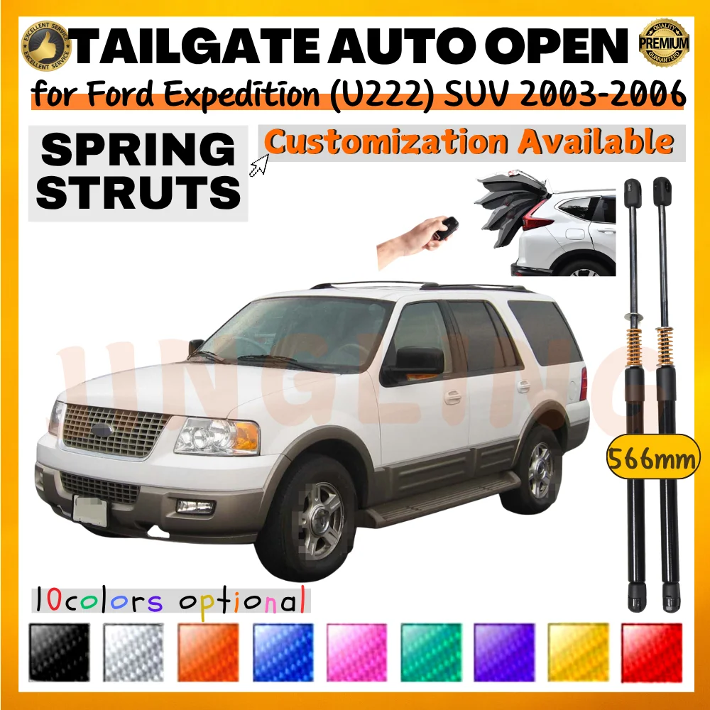 

Qty(2) Trunk Struts with Spring for Ford Expedition (U222) SUV 2003-2006 566MM Rear Tailgate Boot Lift Supports Shock Absorbers